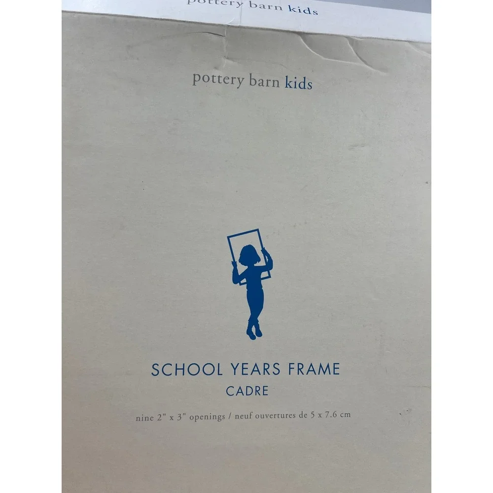 Pottery Barn Kids School Years Frame Espresso Wood 9 Openings 2x3 Beginning-8th